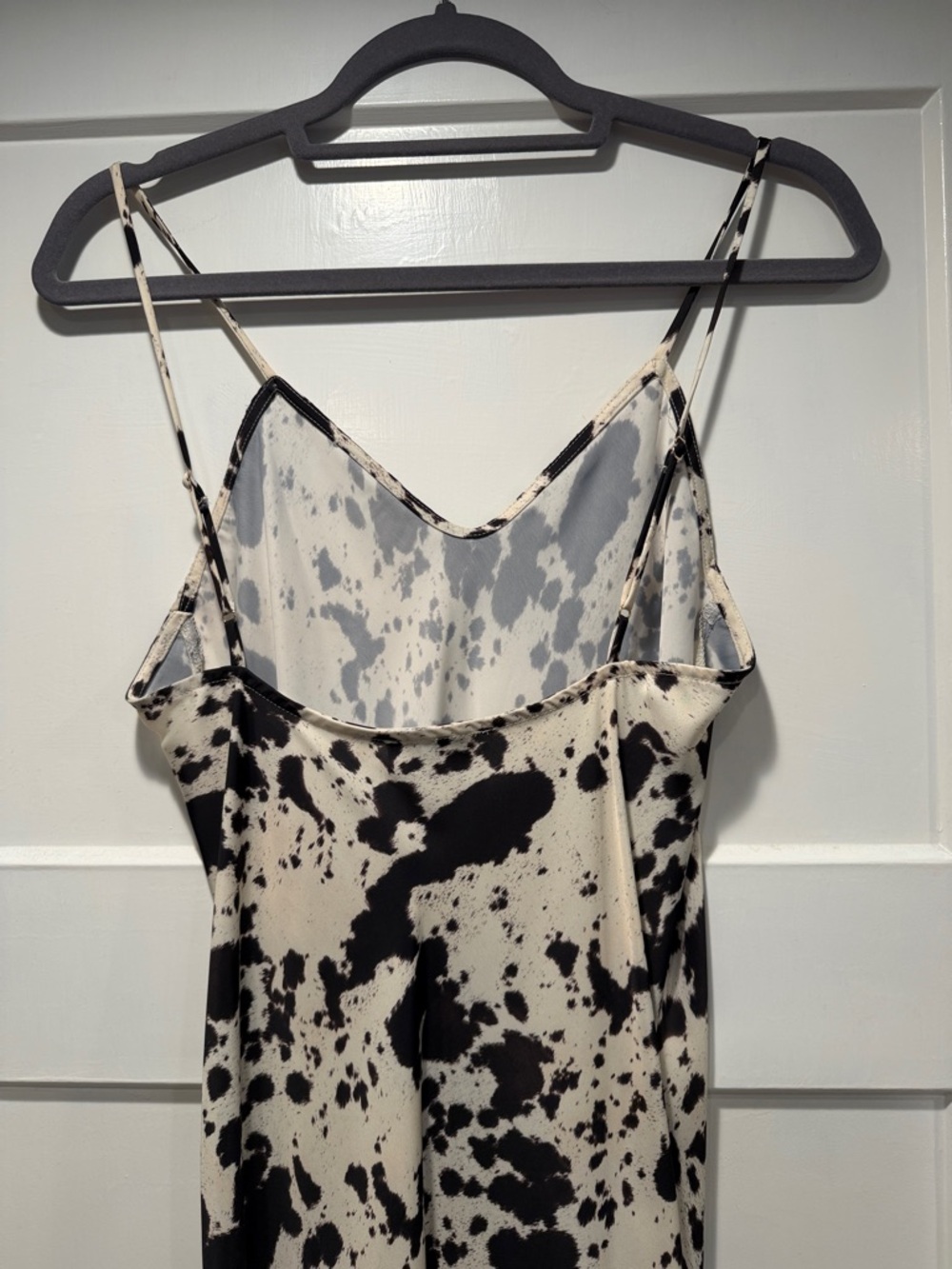 RESA Black and White Spatter Maxi Slip Dress - Picture 4 of 5